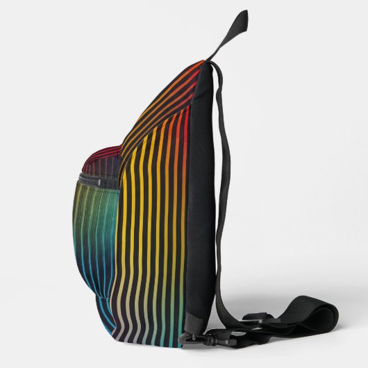 Rainbow Pinstrip Crossbody Bag (Rechts)
