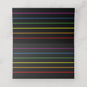 Rainbow Pinstripe Pride Wedding | PLATZKARTE (Innenseite Aufgefaltet)