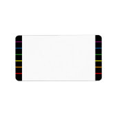 Rainbow Pinstripes LGBT Wedding | Blank Adressaufkleber (Vorne)