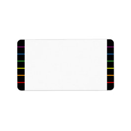 Rainbow Pinstripes LGBT Wedding | Blank Adressaufkleber