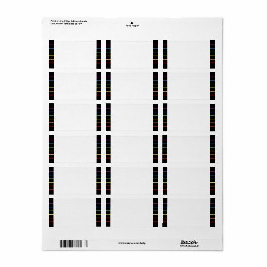 Rainbow Pinstripes LGBT Wedding | Blank Adressaufkleber (Vorne)