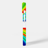 Rainbow Pinwheel Streifen Monogram Case-Mate iPhone Hülle (Rückseite / Links)