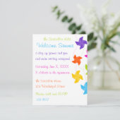 Rainbow Pinwheels Just Hangout! Einladung (Stehend Vorderseite)