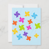 Rainbow Pinwheels Just Hangout! Einladung (Rückseite)