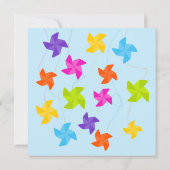 Rainbow Pinwheels Just Hangout! Einladung (Rückseite)