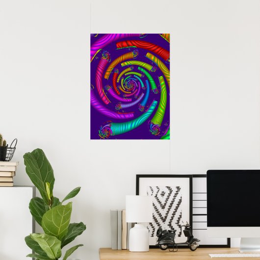 Rainbow Pipes Spiral Poster (Heimbüro)