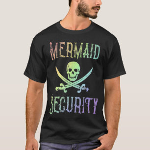 Rainbow Pirate Mermaid Security Halloween Kostüm T-Shirt