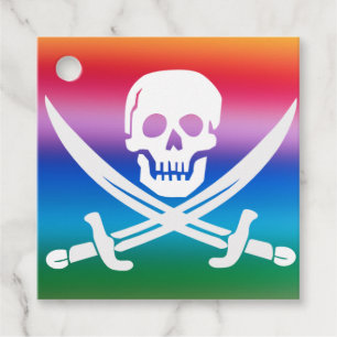 Rainbow Pirate Piratenflagge Gevor Tag Geschenkanhänger