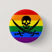 Rainbow Pirate Priate Button (Vorderseite)
