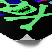 Rainbow Pirate Skulls Poster (Ecke)