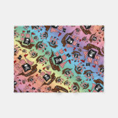 Rainbow-Pirateriegemuster Fleecedecke (Vorderseite (Horizontal))