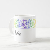 Rainbow Pisces Star Sign Personalisierte Mug Kaffeetasse (Vorderseite Links)