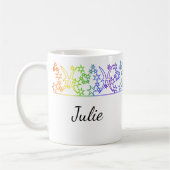 Rainbow Pisces Star Sign Personalisierte Mug Kaffeetasse (Links)