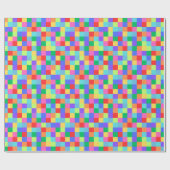 Rainbow Pixel farbenfrohe, helle Geschenkwrap Geschenkpapier (Flach)