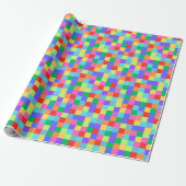Rainbow Pixel farbenfrohe, helle Geschenkwrap Geschenkpapier (Ungerollt)