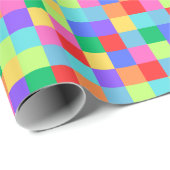 Rainbow Pixel farbenfrohe, helle Geschenkwrap Geschenkpapier (Rolleneckpunkt)