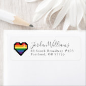 Rainbow Pixel Heart (Insitu)