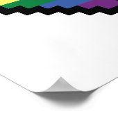 Rainbow Pixel Heart Poster (Ecke)