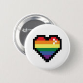 Rainbow Pixel Herz Button (Vorne & Hinten)