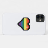 Rainbow Pixel Herz Case-Mate iPhone Hülle (Rückseite (Horizontal))