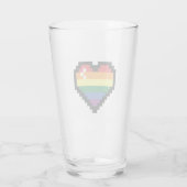 Rainbow Pixel Herz Glas (Rückseite)