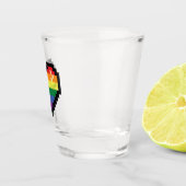 Rainbow Pixel Herz Schnapsglas (Rechts)