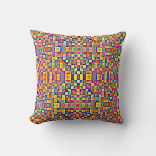 Rainbow Pixel Kissen