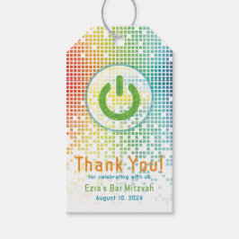 Rainbow Pixel Video Game Gamer Bar Mitzvah Geschenkanhänger