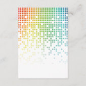 Rainbow Pixels Videospiel Gamer Bar Mitzvah Begleitkarte (Rückseite)