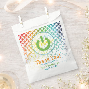Rainbow Pixels Videospiel Gamer Bar Mitzvah Geschenktütchen