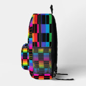 Rainbow Plaid Backpack With Black Detail Bedruckter Rucksack (Rechts)