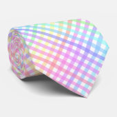 Rainbow Plaid Pattern Krawatte (Gerollt)