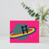 Rainbow Planet Postcard Postkarte (Stehend Vorderseite)