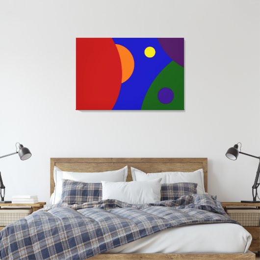 Rainbow Planets Leinwanddruck (Insitu (Schlafzimmer))