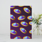 Rainbow Planets Pattern Briefpapier (Stehend Vorderseite)