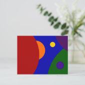 Rainbow Planets Postkarte (Stehend Vorderseite)