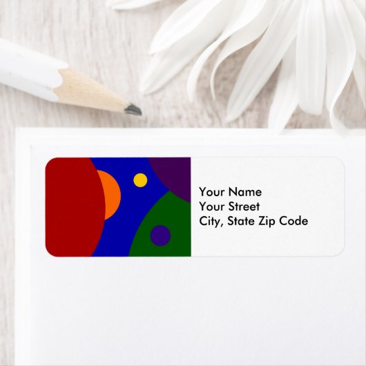 Rainbow Planets: Rückadressschild (Insitu)