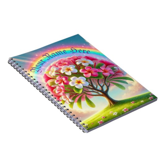 Rainbow Plumeria Notizblock (Rechte Seite)
