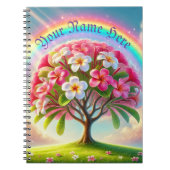 Rainbow Plumeria Notizblock (Vorderseite)