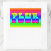 Rainbow PLUR Rechteckiger Aufkleber (Tasche)