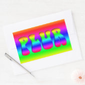 Rainbow PLUR Rechteckiger Aufkleber (Umschlag)