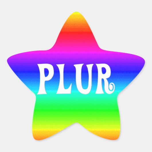 Rainbow PLUR Stern-Aufkleber (Vorderseite)