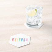 RAINBOW Pointy Hexagon Paper Untersetzer (Vor Ort)