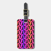 Rainbow Polka Dackeln Gepäckanhänger (Vorderseite vertikal)