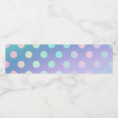 Rainbow Polka Dot Abstrakt Blur Magisches Design Wasserflaschenetikett (Einzelnes Label)