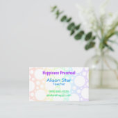Rainbow Polka Dot Business Cards Visitenkarte (Stehend Vorderseite)