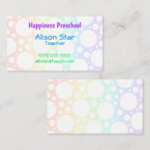 Rainbow Polka Dot Business Cards Visitenkarte (Vorne/Hinten)
