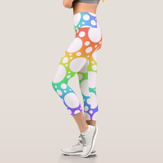 Rainbow Polka Dot Capri Leggings (Links)