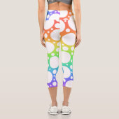 Rainbow Polka Dot Capri Leggings (Rückseite)