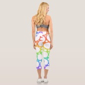 Rainbow Polka Dot Capri Leggings (Rückseite)